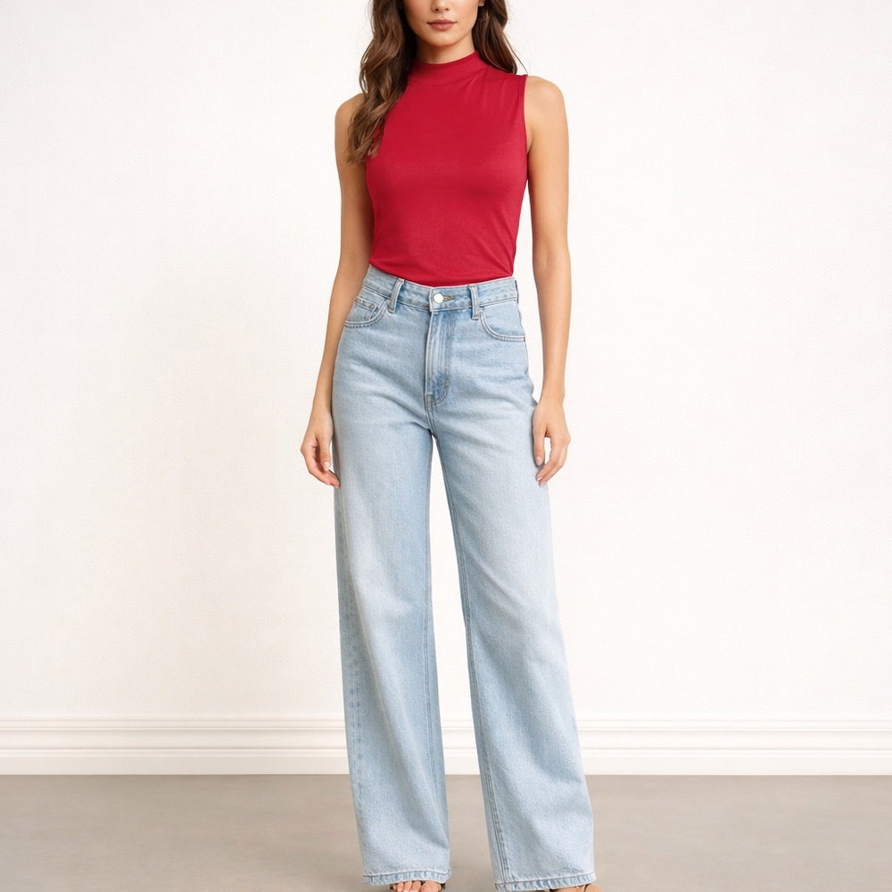 High Neck Buttersoft Blouse NWT